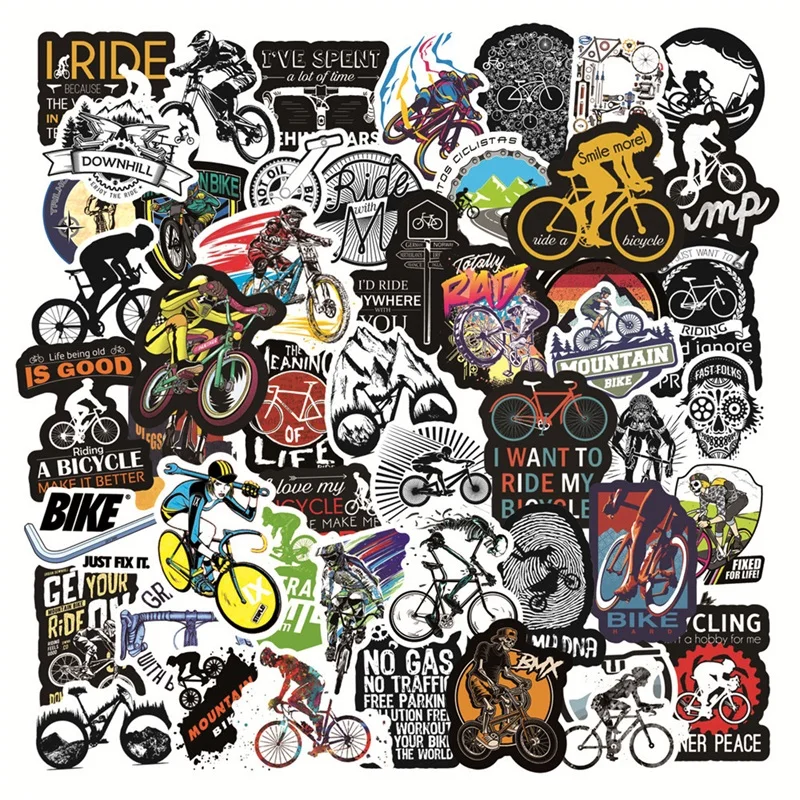Mountain Biking Bag - 50 Buah Stiker Sepeda Gunung Tahan