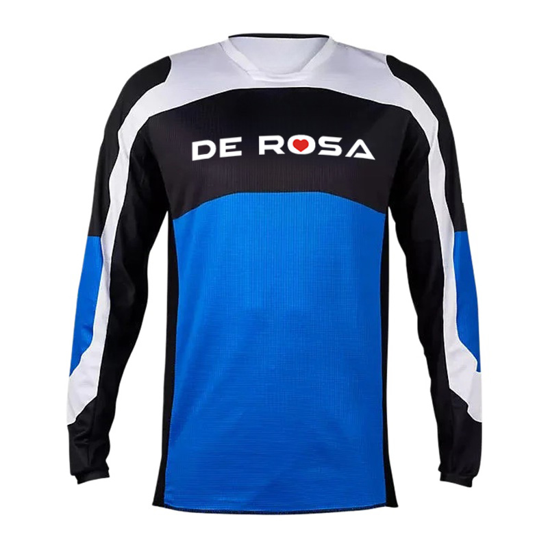 Mountain Biking Long Sleeve Shirt - Jersey bersepeda De Rosa, kemeja enduro