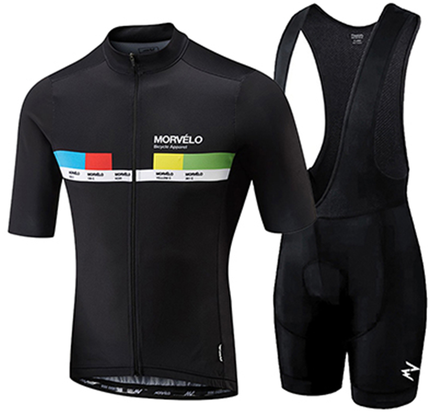 Mountain Biking Uniform - Set Jersey Bersepeda Morvelo 2024 Pakaian