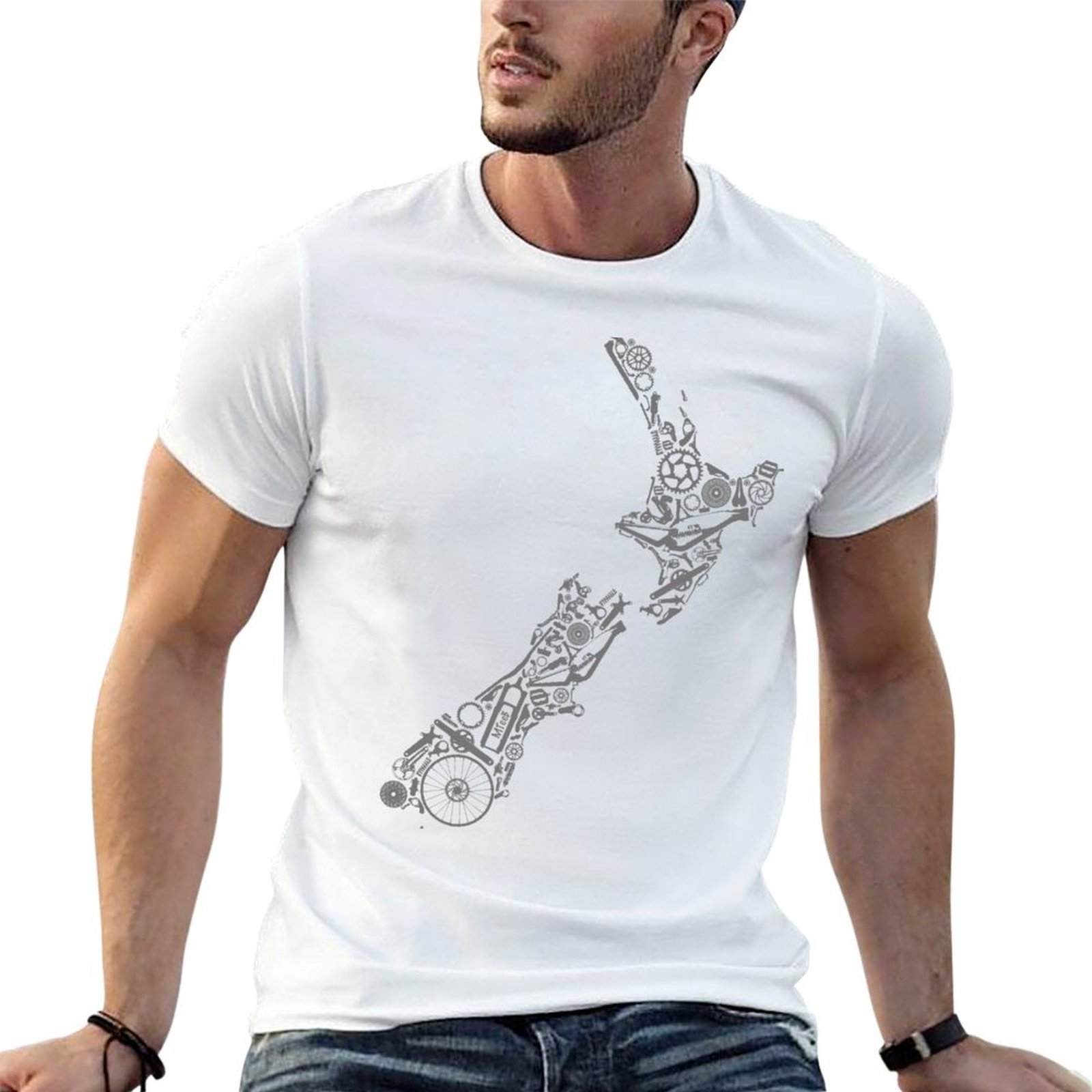 Mountain Biking New Zealand - NEUSEELAND - Kaos Oblong Lengan Pendek