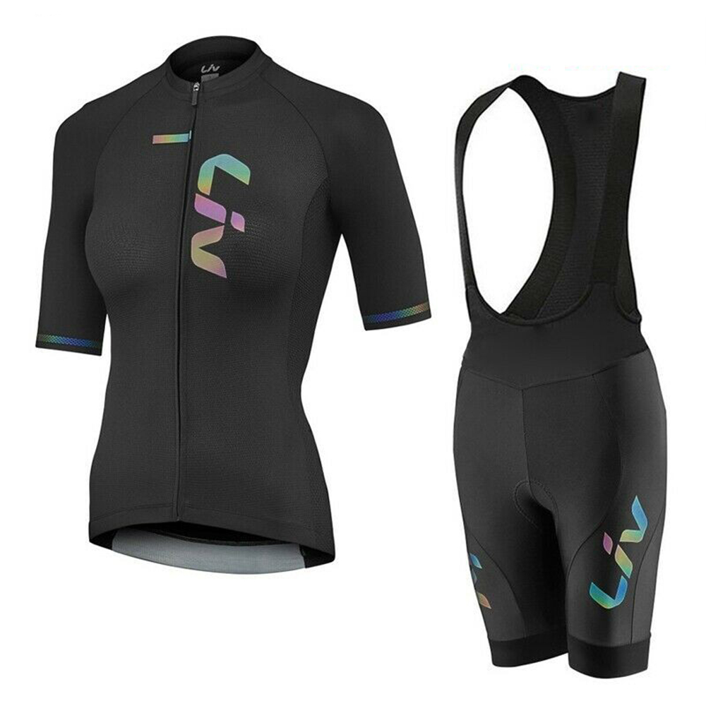 Mountain Biking Clothes - LIV setelan Jersey celana pendek bersepeda