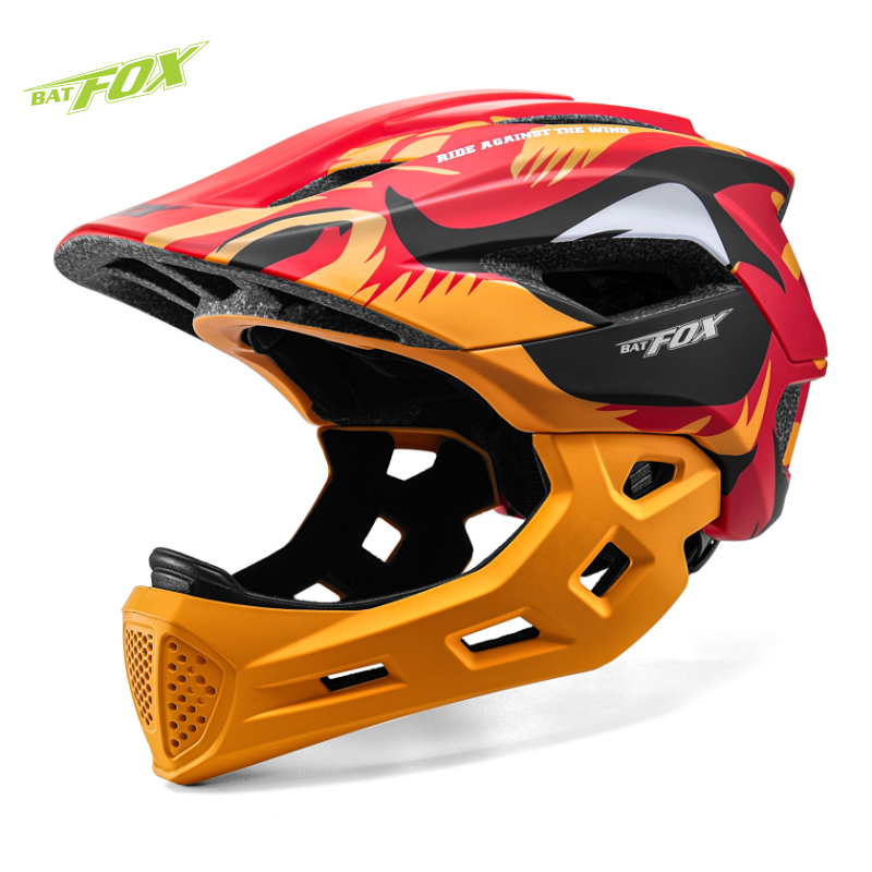 BATFOX Helm Sepeda Wajah Penuh - Mountain Biking Helmet Kids ulasan dan harga
