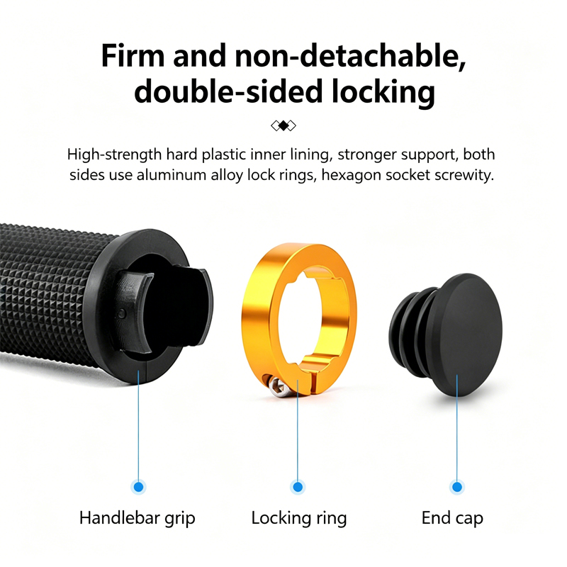 2 Buah Pegangan Sepeda Karet A - Mtb Grip Lock On ulasan dan harga