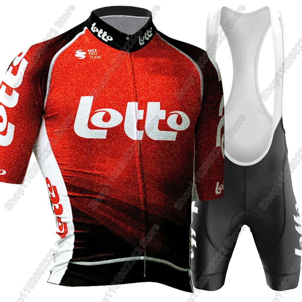 Set Jersey Bersepeda Tim Lotto - Mountain Biking Uniform ulasan dan harga