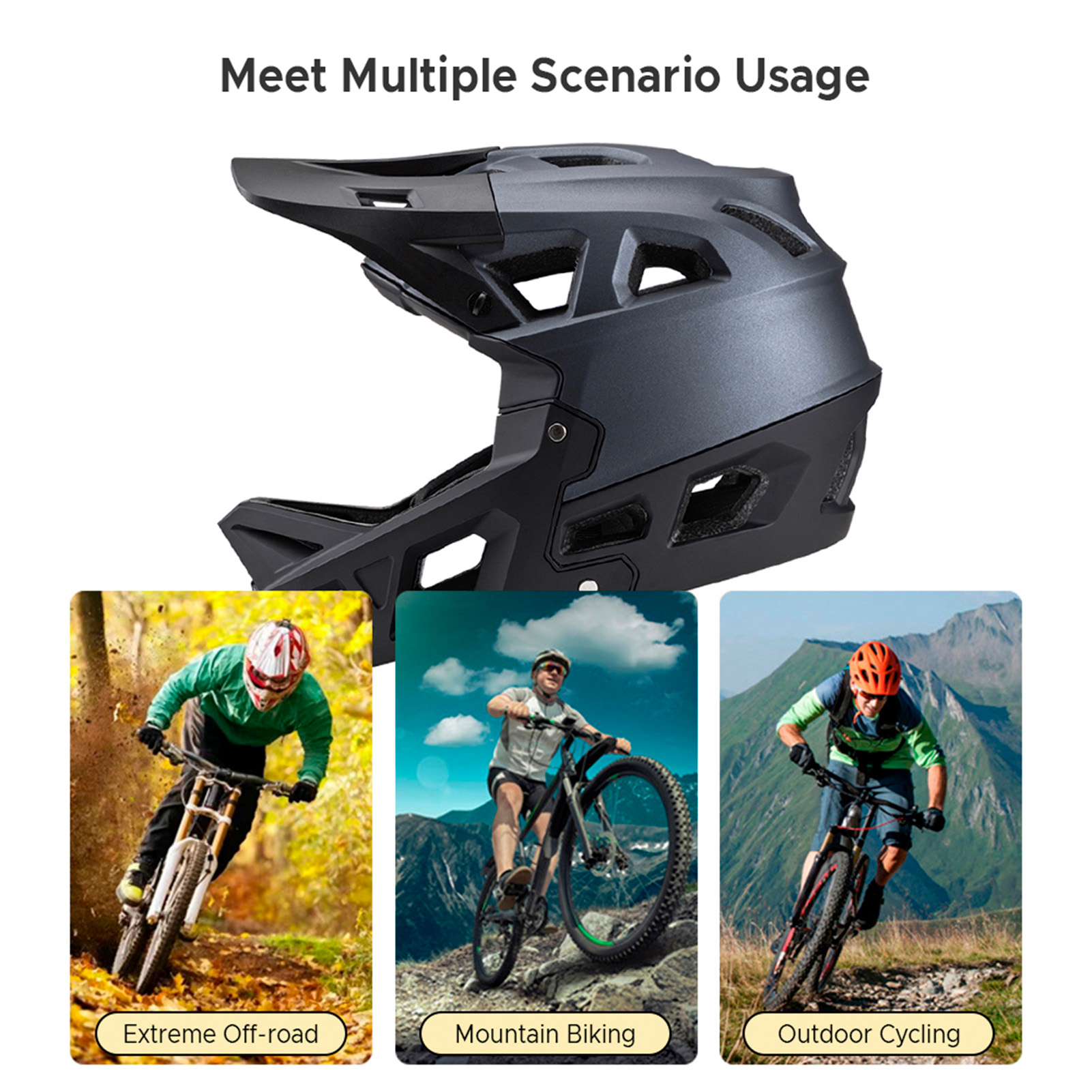 Helm Sepeda Gunung Full Face D - Mountain Biking Helmet Kids ulasan dan harga