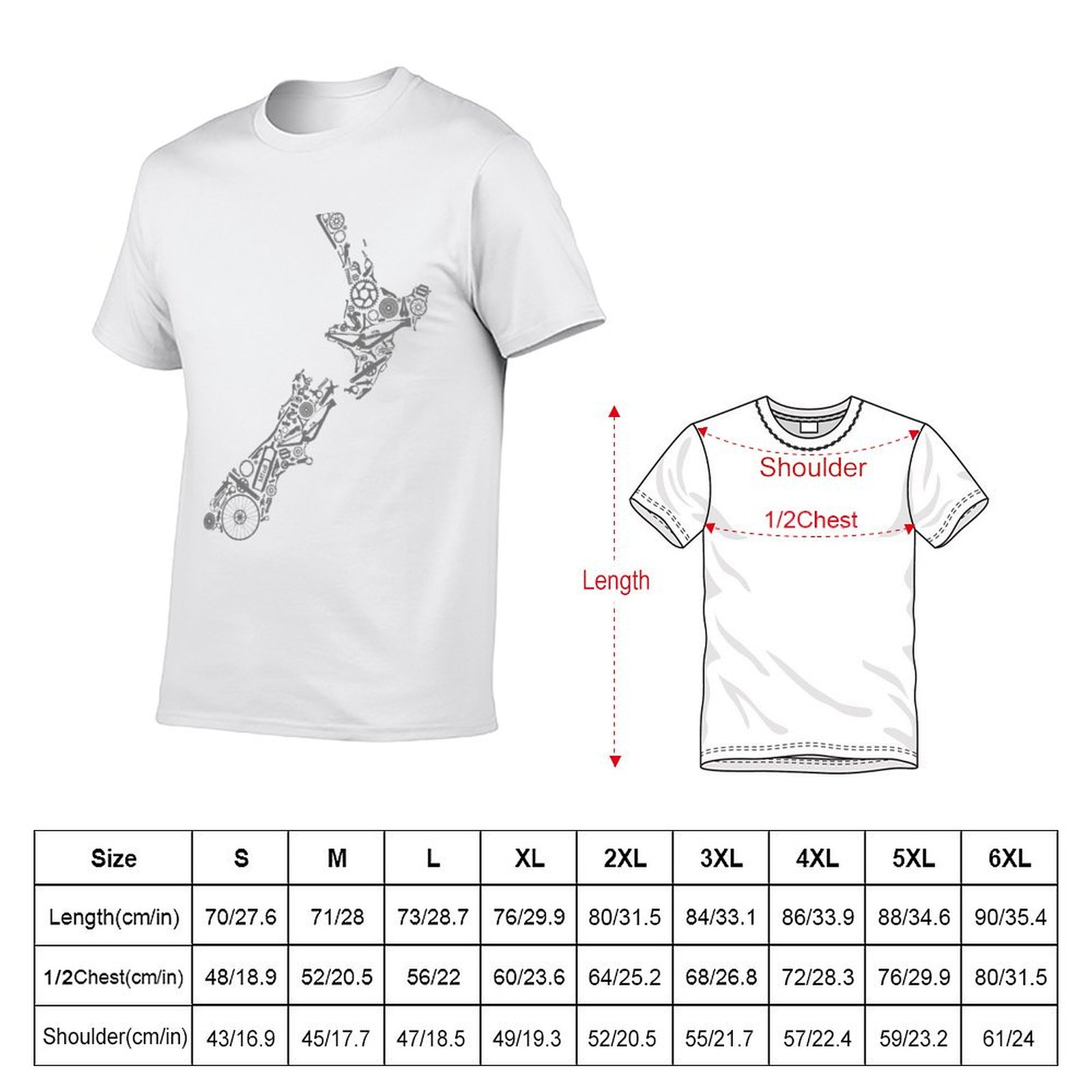 NEUSEELAND - Kaos Oblong Lenga - Mountain Biking New Zealand ulasan dan harga